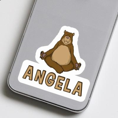 Aufkleber Angela Yoga-Bär Laptop Image