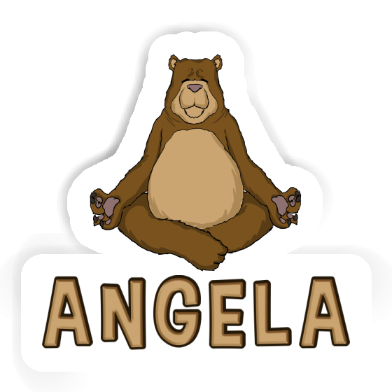 Aufkleber Angela Yoga-Bär Notebook Image