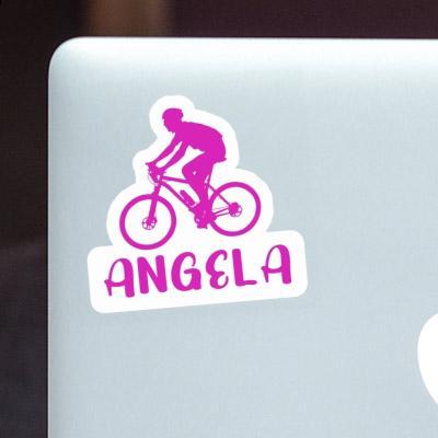 Biker Sticker Angela Laptop Image