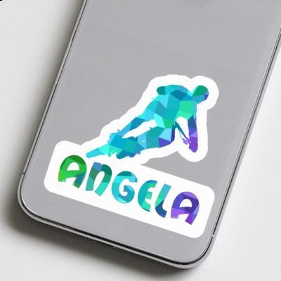 Biker Sticker Angela Laptop Image