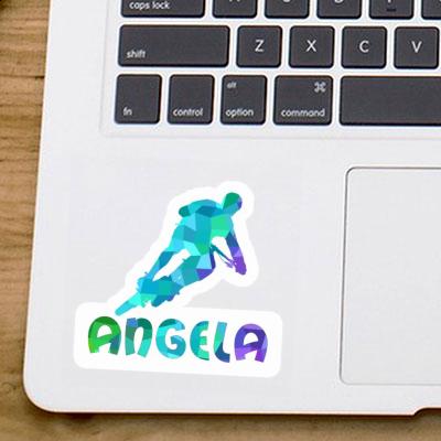 Aufkleber Angela Biker Laptop Image
