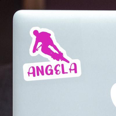 Angela Sticker Biker Laptop Image