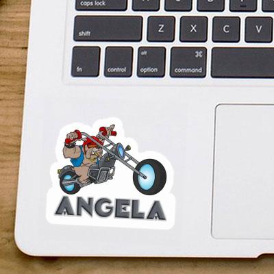 Sticker Angela Motorbike Rider Notebook Image