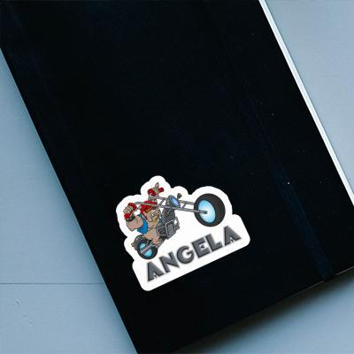 Sticker Angela Motorbike Rider Laptop Image