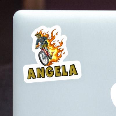 Sticker Angela Mountainbiker Laptop Image