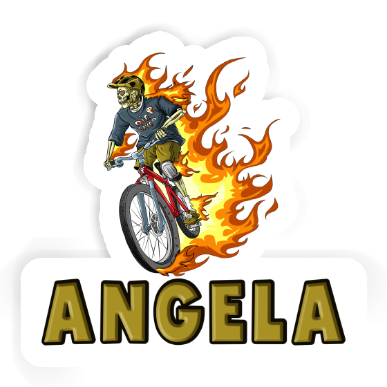 Mountainbiker Sticker Angela Notebook Image