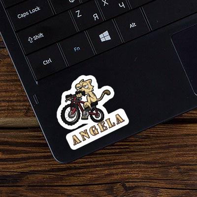 Sticker Fahrradkatze Angela Laptop Image