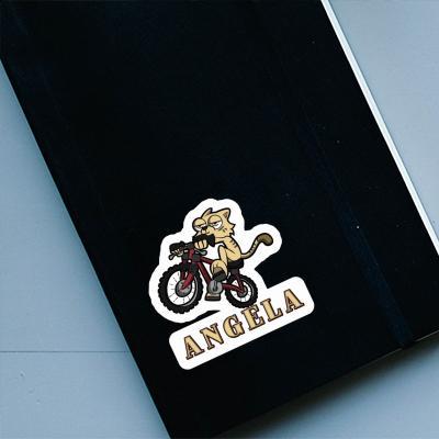 Autocollant Chat à vélo Angela Notebook Image