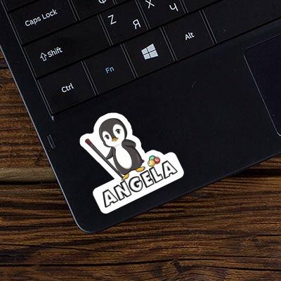 Sticker Angela Billiards Player Laptop Image