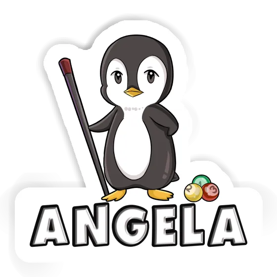 Sticker Angela Billiards Player Notebook Image