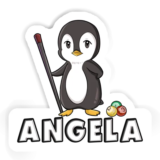 Sticker Angela Billiards Player Laptop Image