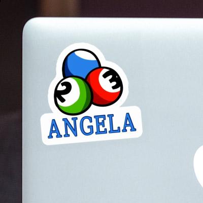 Aufkleber Billardkugel Angela Laptop Image