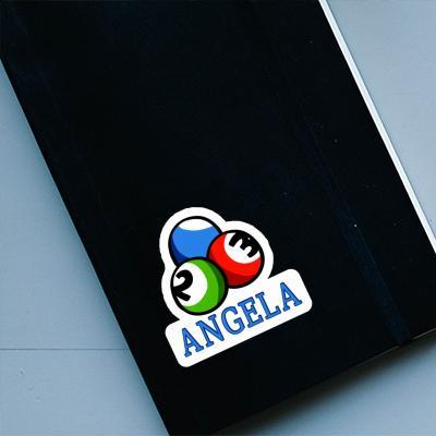 Aufkleber Billardkugel Angela Laptop Image