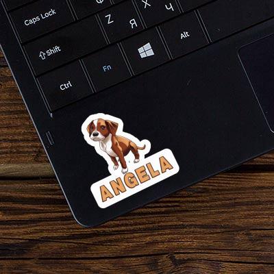 Angela Sticker Boxer Dog Laptop Image