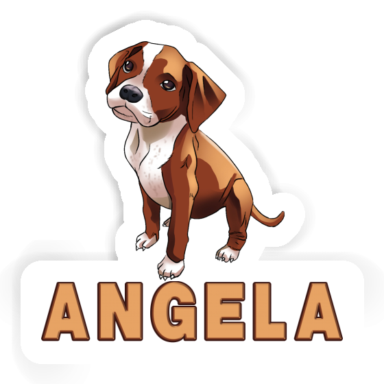 Angela Sticker Boxer Dog Gift package Image