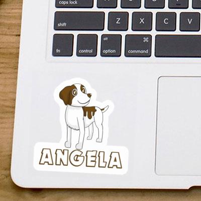 Aufkleber Bretagne Hund Angela Laptop Image