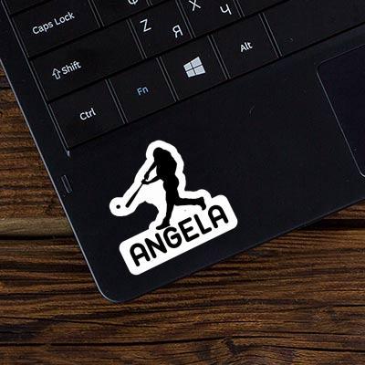 Angela Sticker Baseball Player Laptop Image