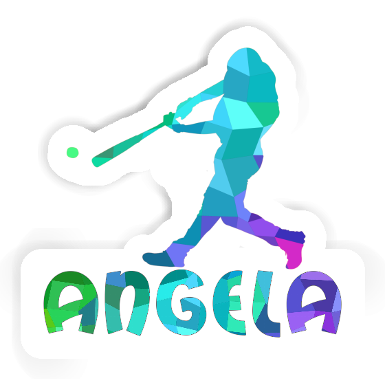 Joueur de baseball Autocollant Angela Laptop Image