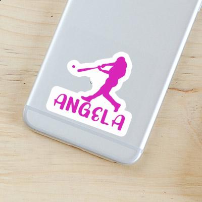 Baseballspieler Sticker Angela Laptop Image