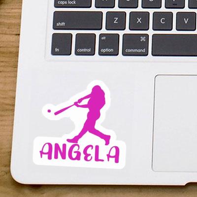 Angela Autocollant Joueur de baseball Laptop Image