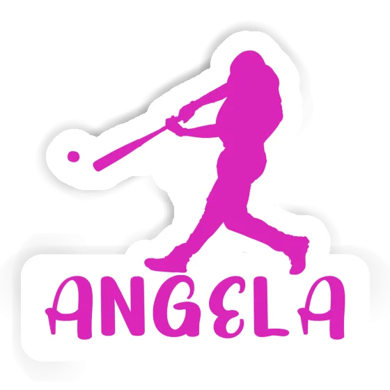 Angela Autocollant Joueur de baseball Laptop Image