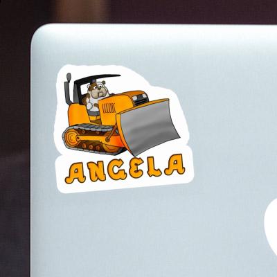 Sticker Angela Bulldozer Notebook Image