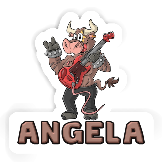 Sticker Guitarist Angela Laptop Image