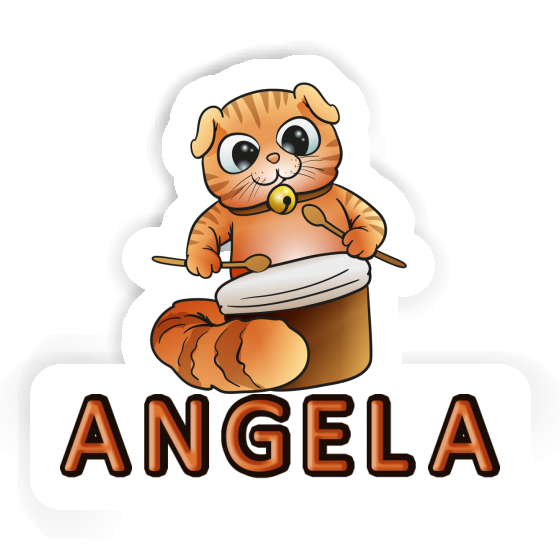 Trommler-Katze Sticker Angela Gift package Image