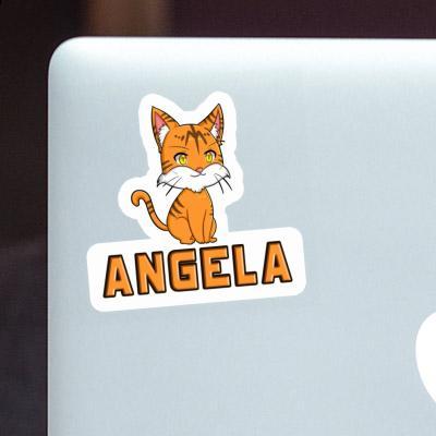 Chat Autocollant Angela Laptop Image