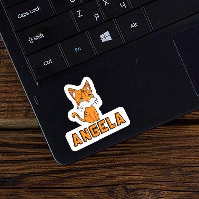 Katze Sticker Angela Laptop Image