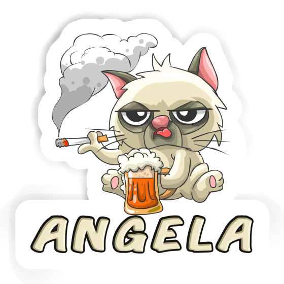Aufkleber Angela Bad Cat Image