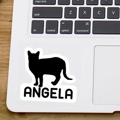 Autocollant Chat Angela Laptop Image