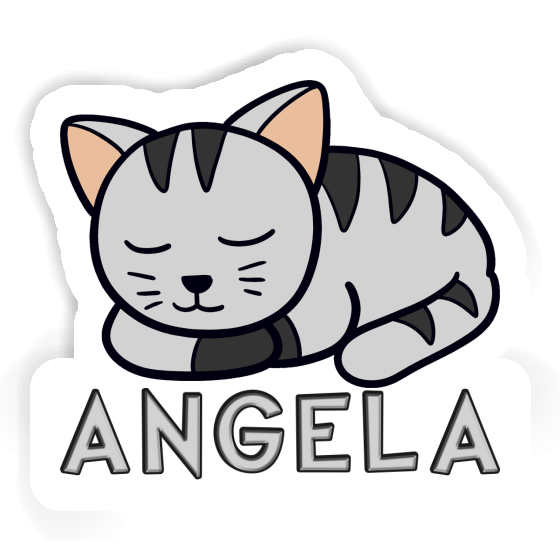 Chat Autocollant Angela Laptop Image