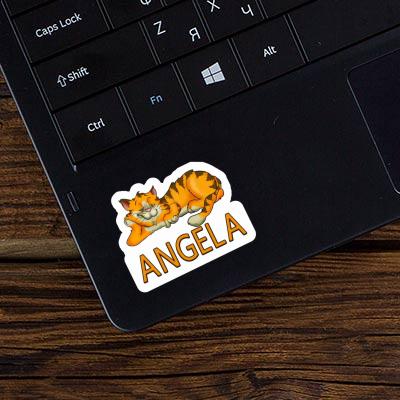 Katze Aufkleber Angela Laptop Image