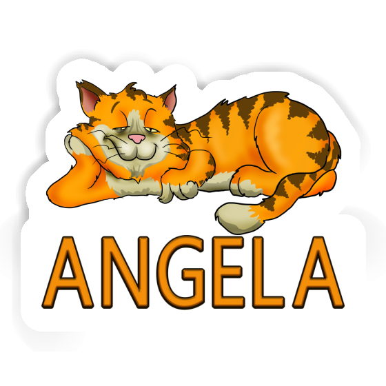 Katze Aufkleber Angela Notebook Image