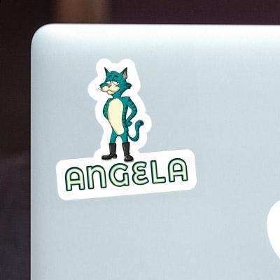 Sticker Katze Angela Laptop Image
