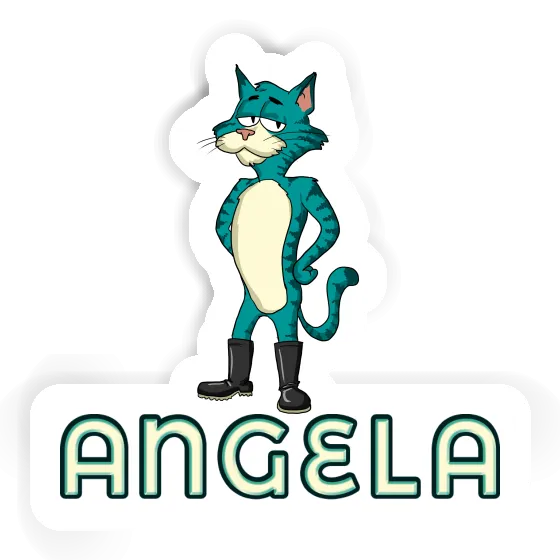 Sticker Katze Angela Notebook Image
