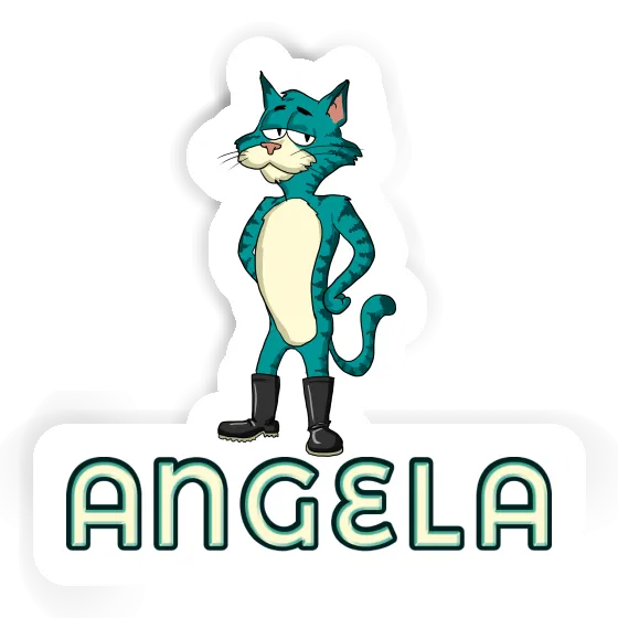 Chat Autocollant Angela Image