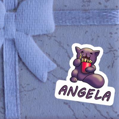 Sticker Angela French Fry Cat Laptop Image