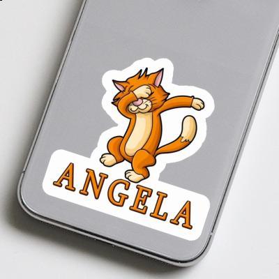 Sticker Angela Dabbing Cat Laptop Image
