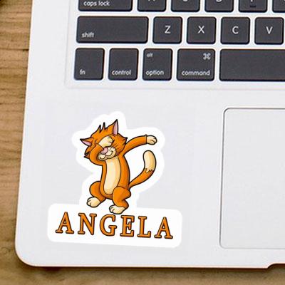 Sticker Angela Dabbing Cat Image