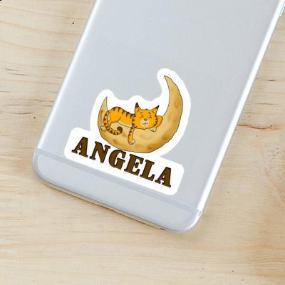 Angela Sticker Sleeping Cat Notebook Image
