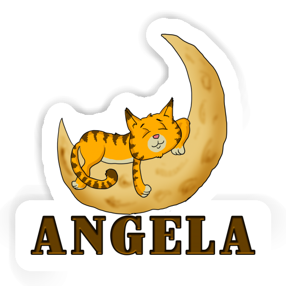 Angela Sticker Sleeping Cat Laptop Image