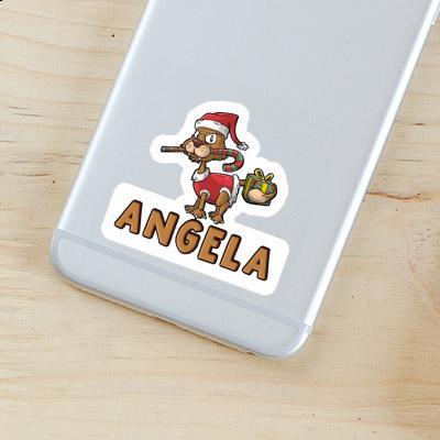 Chat de Noël Autocollant Angela Laptop Image