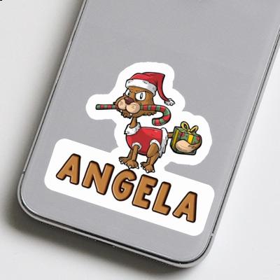 Chat de Noël Autocollant Angela Notebook Image