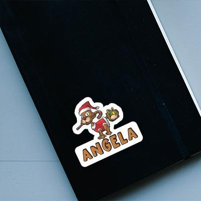 Chat de Noël Autocollant Angela Laptop Image