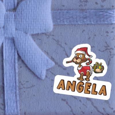 Chat de Noël Autocollant Angela Image