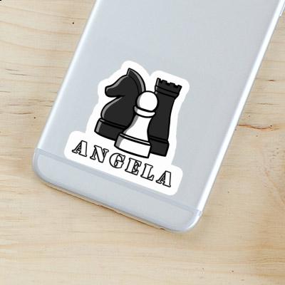 Schachfigur Aufkleber Angela Notebook Image