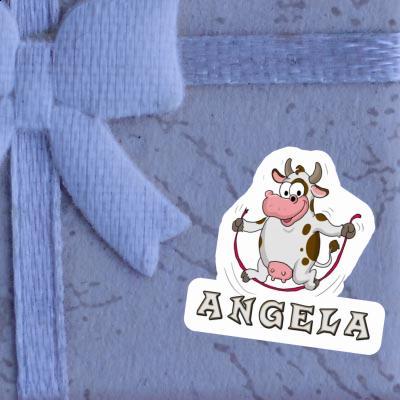 Sticker Angela Fitness-Kuh Notebook Image