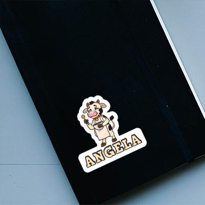 Angela Sticker Cow Laptop Image